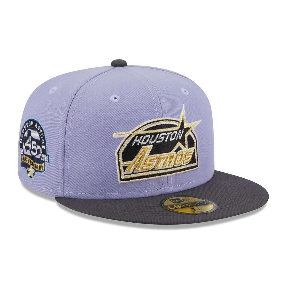 New Era Houston Astros 59FIFTY Lavish Lavender Lids Hat Drop Fitted Hat 7 1/8